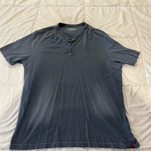 Men's Short Sleeve Henley Shirt - Blue